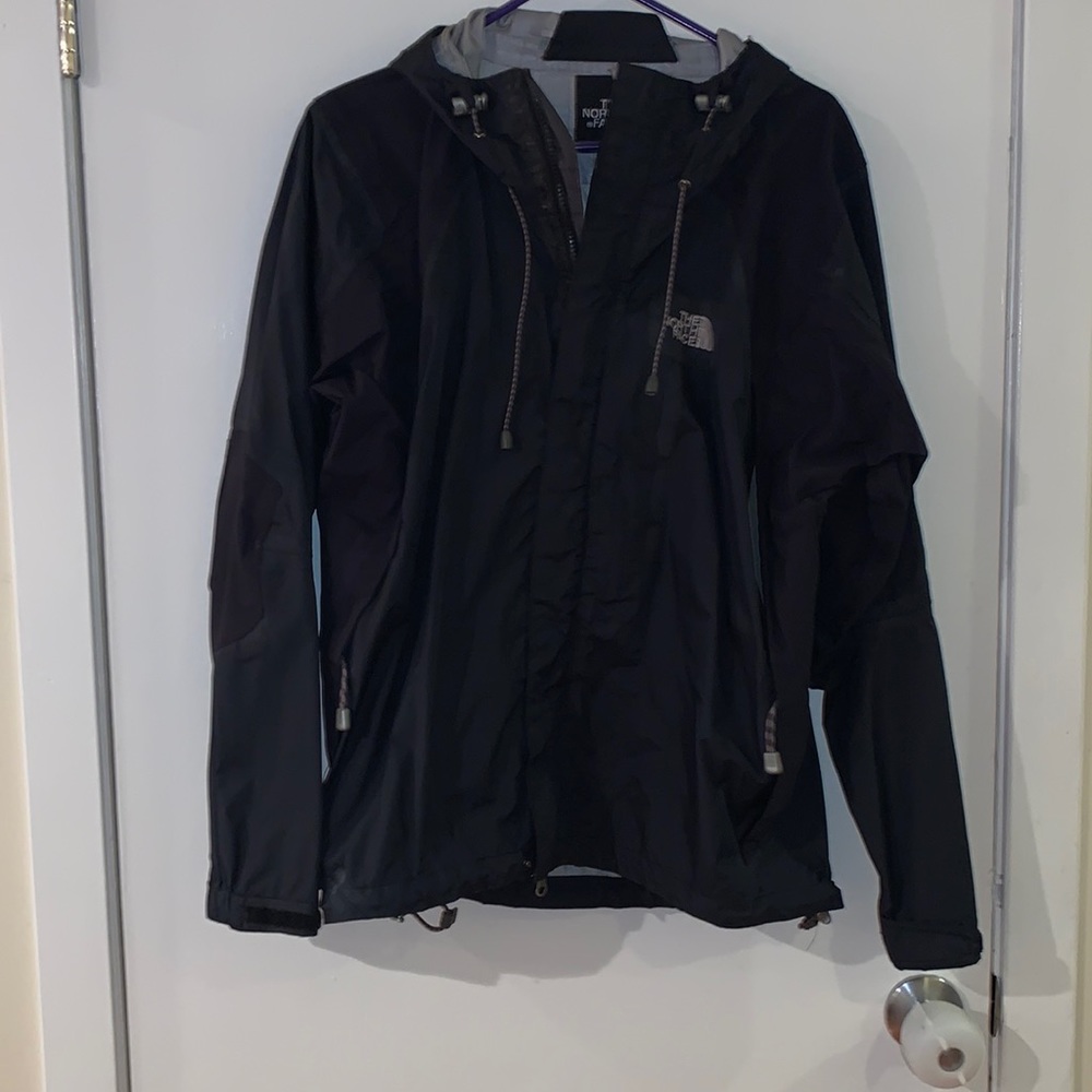 The North Face women’s black rain jacket size large